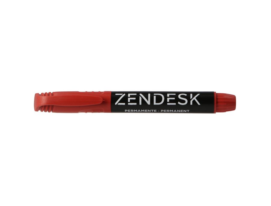 Marcador permanente zendesk vermelho ponta redonda 5 mm