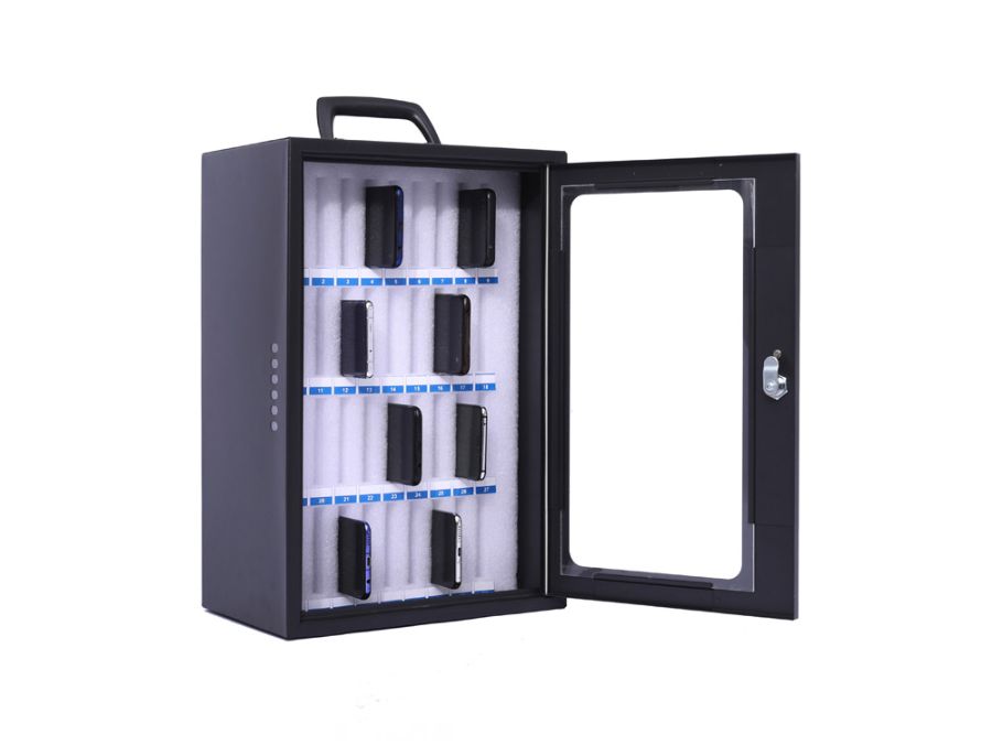 Armário de seguranca q-connect para 36 telemóveis com chave 295 x 205 x 445 mm