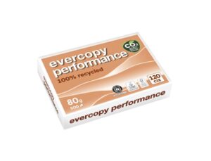 Papel fotocopiadora clairefontaine evercopy performance 100% reciclado DIN A4 80 g pacote de 500 folhas