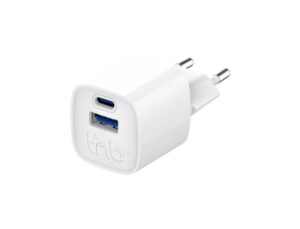 Carregador de parede tnb GaN 30 w USB-C + USB-A cor branca