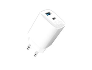 Carregador de parede tnb GaN 65 w USB-C + USB-A cor branca