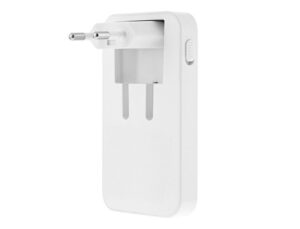 Carregador de parede tnb GaN 65 w 2x USB-C + USB-A dobrável cor branca