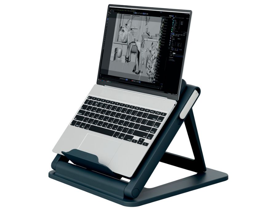 Suporte para portátil leitz sitstand 2 em 1 cinzento escuro