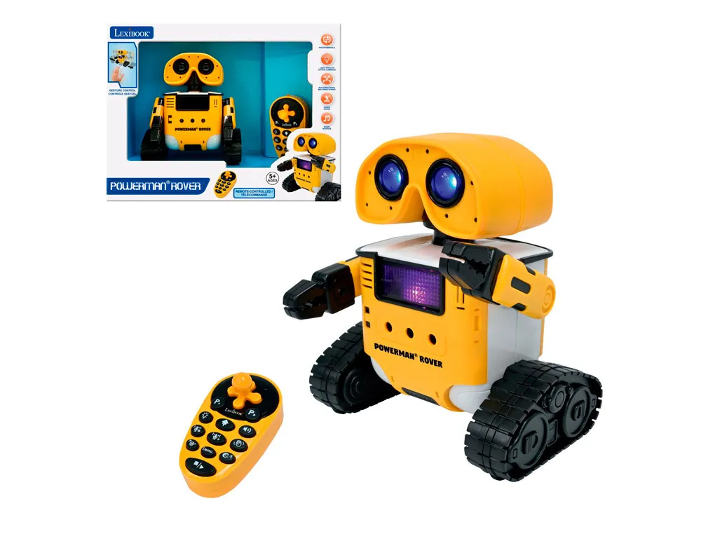 Robô multifunções lexibook com modulador de voz, controlo por gestos, luzes e canções