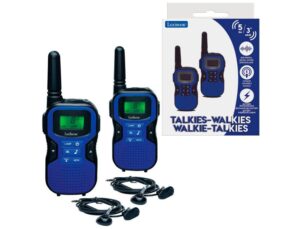 Walkie-talkies lexibook com ecrã LCD 8 canais alcance até 5 km