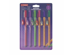 Marcador stabilo aquarelável pen 68/point 88 K-Pop, blister com 6 unidades mistas, cores sortidas