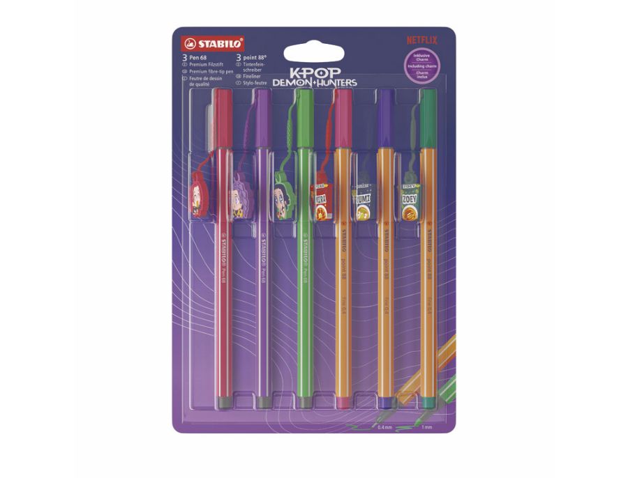 Marcador stabilo aquarelável pen 68/point 88 K-Pop, blister com 6 ...