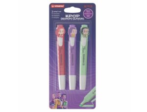 Marcador stabilo fluorescente fino swing cool K-Pop huntrix blister de 3 unidades cores sortidas