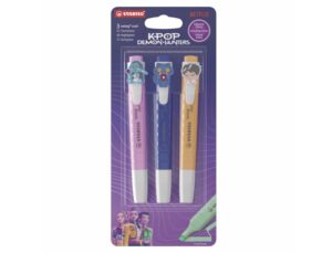 Marcador stabilo fluorescente fino swing cool K-Pop saja boys blister de 3 unidades cores sortidas