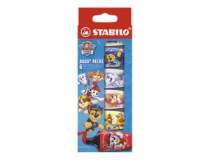 Marcador stabilo fluorescente boss mini patrulha pata estojo de 6 unidades cores sortidas