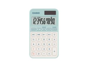 Calculadora casio sl-310yc de bolso 12 digitos teclas tax +/- cor verde claro