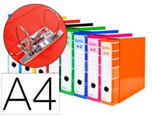 Pasta de arquivo de alavanca Liderpapel Filing System cartão forrado A4 com caixa cores sortidas