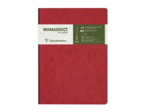 Caderno cosido clairefontaine DIN A4 capa dura 96 folhas liso 90 g cor vermelho