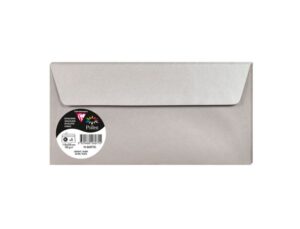 Envelope clairefontaine pollen 110x220 mm 120 g prata pack de 5 unidades